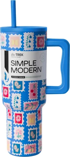 Miniatura 40 de Simple Modern Vaso Trek de 40 oz con Asa y Tapa con Pajilla Vaso de Viaje Aislado de Acero Inoxidable Apto para Portavasos Slumberland