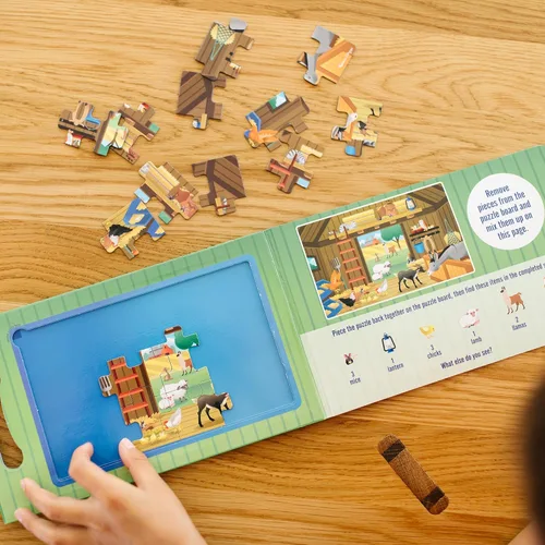 Miniatura 8 de Melissa & Doug Juego de rompecabezas magnéticos para llevar - En la granja (2 x 15 piezas) Juguete de actividad de viaje para preescolares y niños