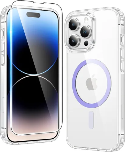 Miniatura 1136 de FNTCASE Funda para iPhone 13 Pro-Max: Fundas magnéticas transparentes compatibles con Magsafe Slim anti amarillamiento protección contra caídas