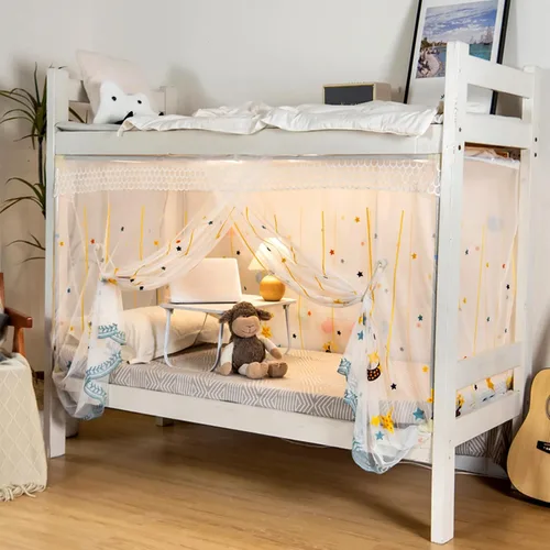 Miniatura 19 de 4 postes esquineros para dormitorio de estudiantes, litera, mosquitera, cortinas de cama para dormitorio, escuela, universidad, decoración de Rosa