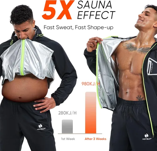 Miniatura 2 de HOTSUIT Sauna Suit Men Anti Rip Boxing Sweat Suits Exercise Workout Jacket