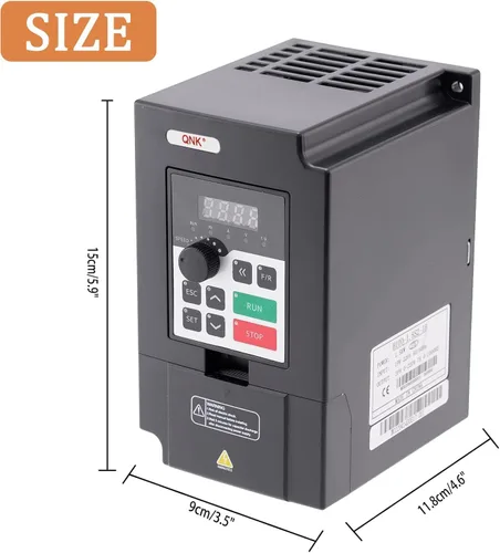 Miniatura 2 de QNK 1.5KW 2HP AC 220V 7A VFD Convertidor Mono a 3 Fases Inversor Variador de Frecuencia Variable CNC Controlador de Velocidad del Motor de Husillo