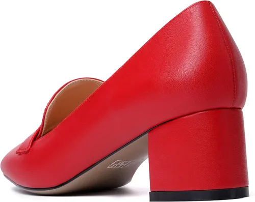 Miniatura 7 de MODENCOCO Mocasines de tacón bajo grueso para mujer, cómodos, informales, de 2 pulgadas