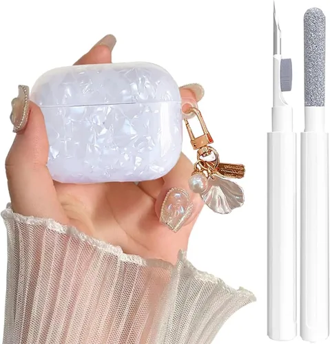 Miniatura 12 de Bonita funda transparente para AirPods Pro 2/1 Gen, diseño de lazo 3D femenino, funda protectora y a prueba de golpes de TPU suave Kawaii para Apple