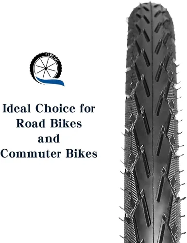 Miniatura 4 de Paquete de 1 o 2 neumáticos para bicicleta de carretera 700X23C/25C/28C/35C con o sin 2 tubos internos, válvula Presta y 2 palancas para neumáticos