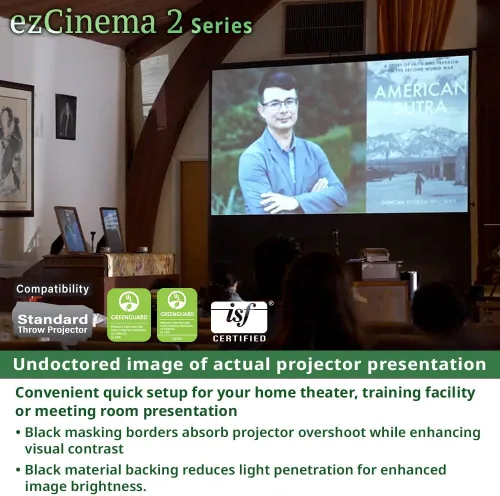 Miniatura 5 de Elite Screens ezCinema 2 pantalla de proyección, 84 pulgadas 16:9, manual de piso con extracción de tijera, portátil para oficina en casa, aula
