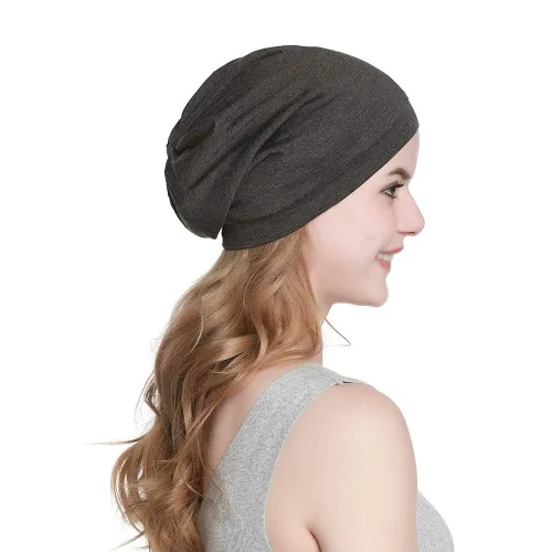 Miniatura 76 de Alnorm - Gorro con forro de satén y suave banda elástica para hombres y mujeres, talla única Se ajusta a la mayoría