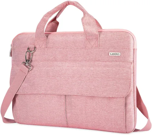 Miniatura 13 de LANDICI - Funda para portátil de 13/14 pulgadas con correa para el hombro, funda delgada impermeable para computadora compatible con MacBook Air