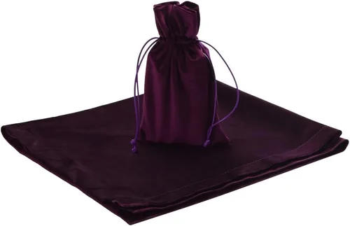 Miniatura 13 de BLESSUME Wizard Tarot Mantel y bolsa cuadrada de terciopelo adivinación Tarot (Azul 2)