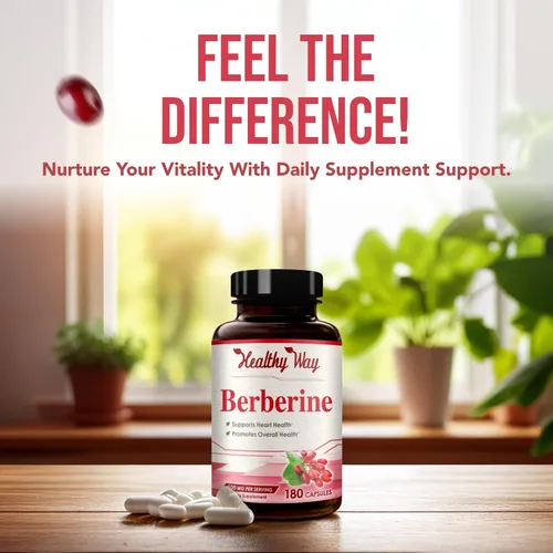 Miniatura 5 de Suplemento de berberina de alta resistencia de 500 mg – Una vez al día potente berberina 500 mg Suplemento antioxidante de quercetina
