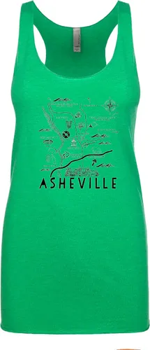 North Carolina Themed Women's Graphic Racerback Tank Top by Moonlight Makers, Gift for Her, Shirts with Sayings, Yoga Tee