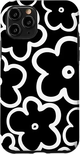 Miniatura 29 de Cute Flower Pattern Large Wildflower Black and White Floral Case for iPhone 17