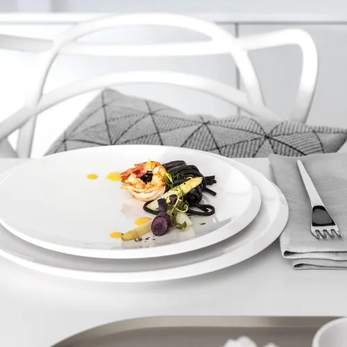 Miniatura 4 de Villeroy & Boch - Plato NewMoon Gourmet, plato moderno para ocasiones especiales, porcelana premium, apto para lavavajillas, 12.6 pulgadas, blanco