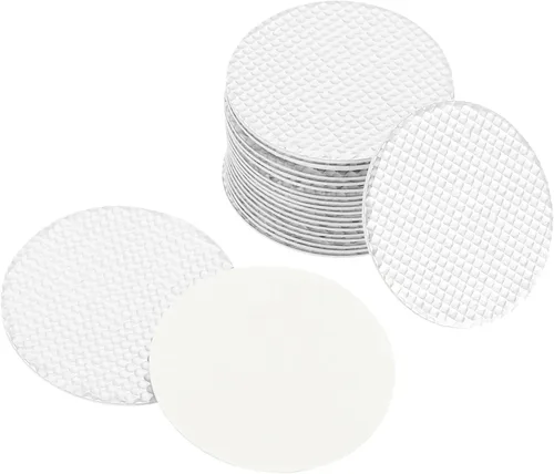 Miniatura 14 de PATIKIL Revestimiento de tapa de papel de aluminio de 3.32 pulgadas, 150 piezas resistentes a la inducción de manipulaciones selladoras térmicas
