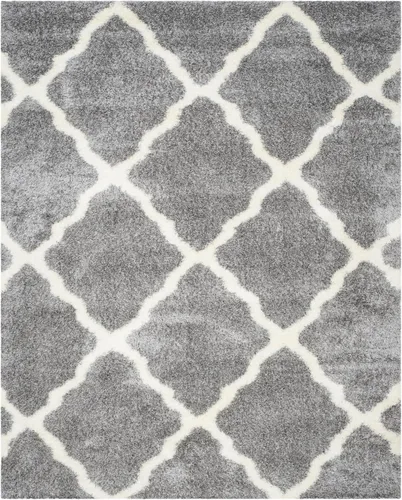 Miniatura 16 de SAFAVIEH Colección Montreal Shag SGM866C Trellis que no desprende pelusa para sala de estar, dormitorio, comedor y entrada, alfombra decorativa