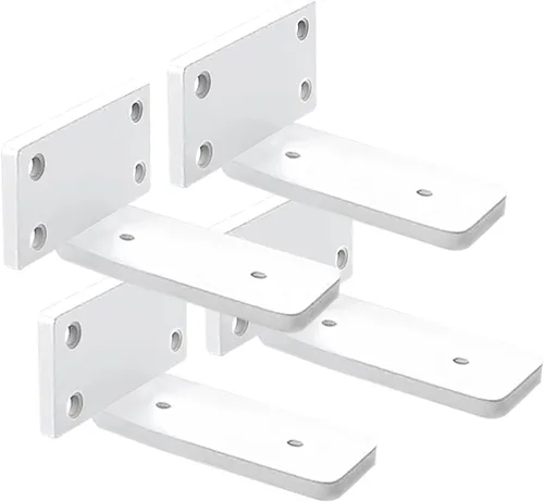 Miniatura 22 de Paquete de 4 soportes de estante flotantes de 8 pulgadas, soporte de estante oculto de 1/5 pulgadas de grosor, soportes de metal de hierro