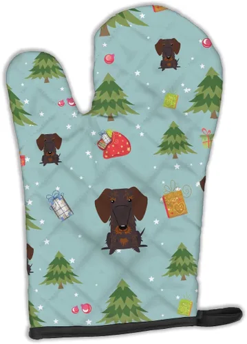 Miniatura 100 de Caroline's Treasures BB2732OVMT Dog House Collection Border Collie - Guante de horno grueso resistente al calor para sartenes calientes y horno