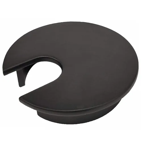Miniatura 17 de Electriduct Ojal de escritorio de metal de 1.57 pulgadas, cubierta de agujero de cable de 1.575 in, organizador de cable de alambre epoxi negro