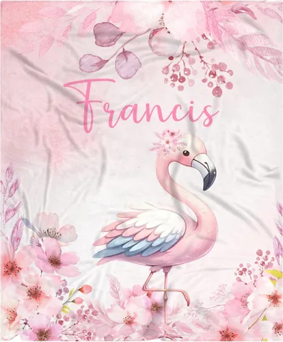 Miniatura 36 de Manta de bebé personalizada para niñas y niños pequeños, recién nacidos, regalos personalizados de vaca floral con nombre y texto, 40 x 30 pulgadas