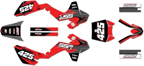 Miniatura 10 de Kit de gráficos para SSR SR70, SR110 y SR125 (2021+) serie Screech Blue 9 mil - Easy Go - Adhesivo para motocicleta Dirt Pit Bike Motocicleta