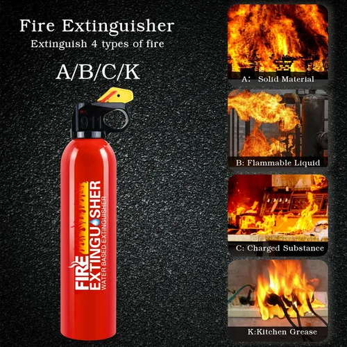 Miniatura 4 de Extintor de incendios mejorado para el hogar, paquete de 4 extintores de incendios de automóvil con soporte, extintores de incendios de cocina
