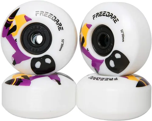 Miniatura 7 de FREEDARE Ruedas para monopatín de 2.047 in y rodamientos, espaciadores instalados 92A Street Wheels Skateboards Trucos (paquete de 4)