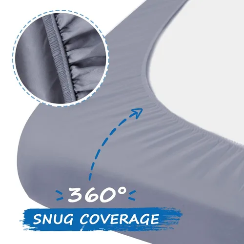 Miniatura 4 de Pack and Play Sheets - Juego de 2 sábanas portátiles para Graco Pack N Play, ajuste cómodo, transpirable, suave, sábana bajera ajustable, sábanas