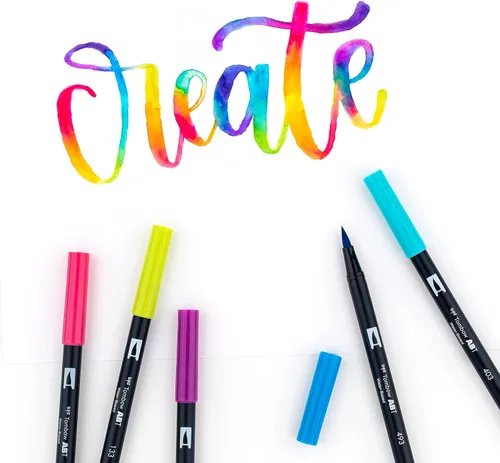 Miniatura 9 de Tombow 56185 Marcadores de Arte de Pincel Dual, Brillantes, Paquete de 10. Marcadores Mezclables, de Pincel y Punta Fina