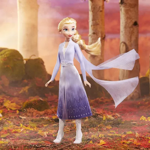Miniatura 9 de Disney Frozen 2 Elsa Frozen Shimmer - Muñeca de moda, falda, zapatos y cabello largo rubio, juguete para niños de 3 años en adelante