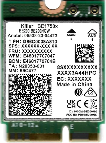 Miniatura 11 de Adaptador WiFi 6 serie Killer AX1650i Adaptador WiFi para juegos Tarjeta WiFi CNVio2 M.2 WiFi de 2.4 Gbps para PC Soporte Bluetooth 5.2