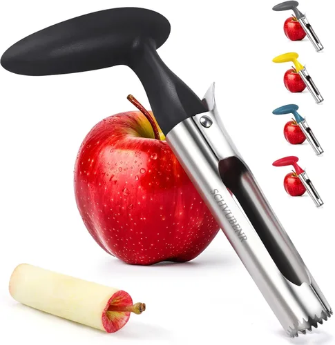 SCHVUBENR Herramienta descorazonadora de manzana de alta calidad, fácil de usar y limpiar, removedor de núcleo de manzana resistente con erradura
