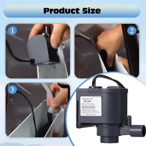 Miniatura 6 de AP1200 AC120V Bomba de agua para máquina de hielo Euhomy, bomba de agua comercial de gran flujo para HZB-30F, HZB-38F, HZB-32, HZB-45, HZB-65