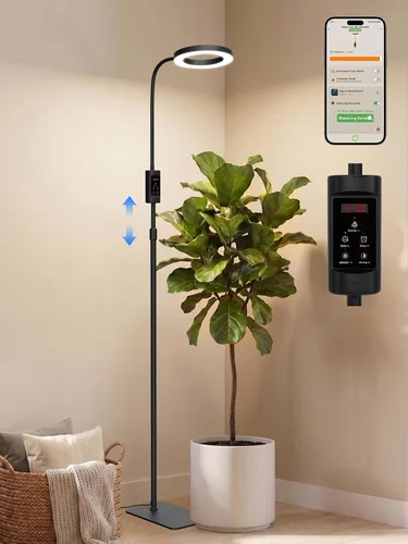 Miniatura 11 de GLOWRIUM Luces LED inteligentes de cultivo para plantas de interior, luz de escritorio para plantas con control de aplicación Bluetooth, lámpara