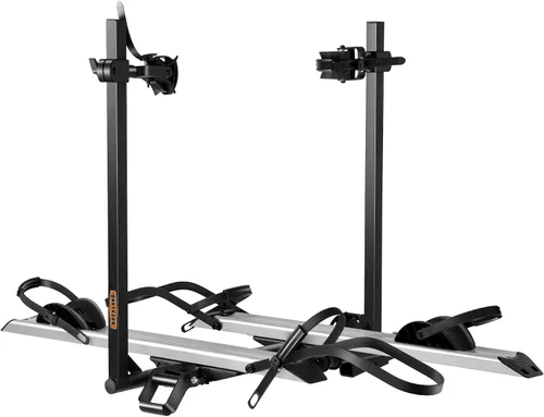 Miniatura 10 de Rockland - Portabicicletas para 2 bicicletas de neumáticos anchos 2.5", apto para vehículos con enganche receptor 1.25 y 2", soporta 80 libras
