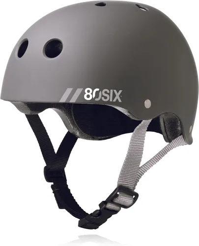 Miniatura 15 de Casco Multideporte Triple Certificado 80Six - Ideal para Bicicleta, Monopatín, Patineta, Patines en Línea y Patinaje en Línea Blanco mate