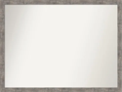 Miniatura 278 de Amanti Art Silver Bathroom Mirror for Over Sink, 24x49 Custom Made Marred Pewter Rectangle Vanity Mirror, Oversize Casual Wood Frame, Hangs Estaño