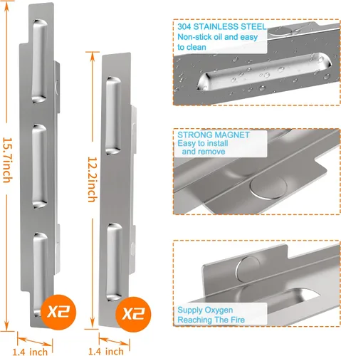 Miniatura 7 de Protectores de viento para parrilla Blackstone de 28 pulgadas, accesorios de parrilla para Blackstone de 28 pulgadas, pantalla magnética de acero