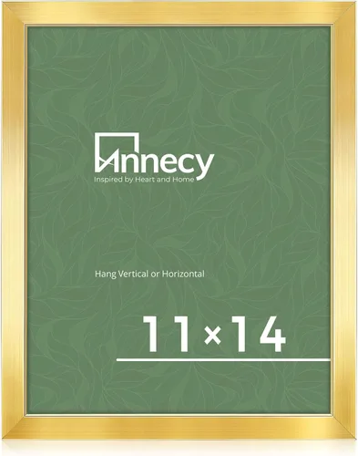 Miniatura 12 de Annecy Portarretratos dorado de 12 x 18 pulgadas (paquete de 1), marco de 12 x 18 pulgadas para decoración de pared, estilo clásico dorado