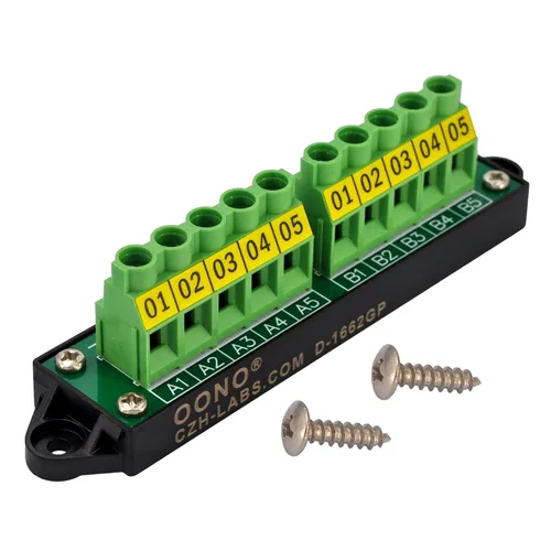Miniatura 13 de OONO Módulo de distribución de bloque de terminales de posición 2x12 de 16 amperios para CA DC
