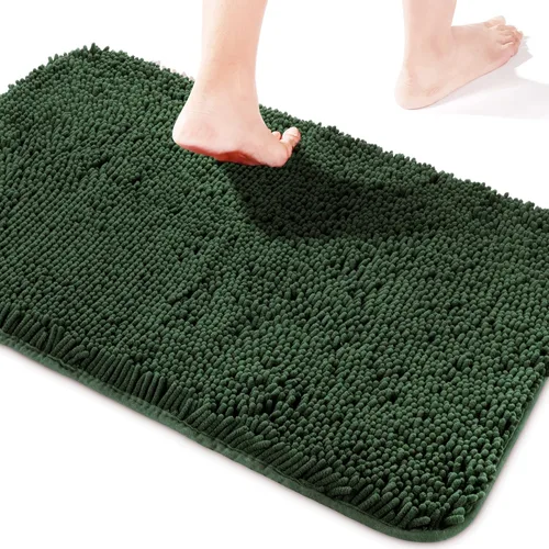 Miniatura 179 de Yeaban Alfombra de pasillo de baño de 24 x 72 pulgadas, antideslizante, alfombra de baño larga de felpilla gruesa, absorbente y lavable, alfombra