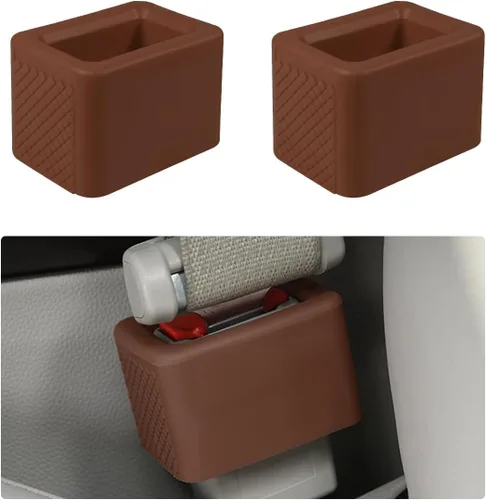 Miniatura 16 de Augeny 2 unidades de soporte para hebilla de cinturón de seguridad, refuerzo de hebilla de cinturón de seguridad trasera de silicona para automóvil