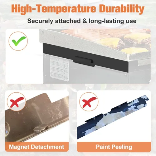 Miniatura 3 de Koutemie Protector contra el viento Blackstone de 17 pulgadas, accesorios de parrilla con protector térmico magnético, pantallas de viento de acero