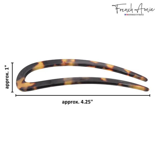 Miniatura 9 de French Amie Slick Tokyo - Palo grande de acetato de celulosa hecho a mano de 4 1/4 pulgadas, agarre antideslizante, sin metal, para mujeres y niñas