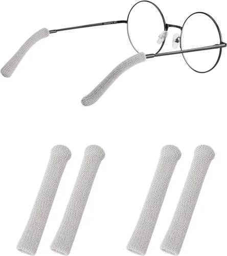 Miniatura 11 de Cojines para las orejas para lentes con tela de algodón, puntas de retenedor de gafas de punto suave, almohadillas elásticas antideslizantes