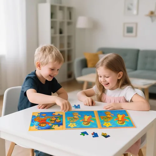 Miniatura 2 de Rompecabezas magnéticos de 20 piezas para niños de 3, 4, 5 y 6 años, libro de rompecabezas de espacio exterior, de madera, juegos y juguetes de viaje
