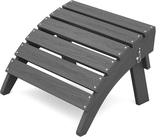 KINGYES Otomana Adirondack plegable para silla Adirondack, gris