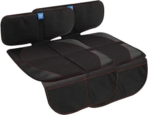 Miniatura 11 de funbliss Protector de asiento de automóvil para asiento de automóvil infantil, alfombrilla de asiento para debajo del asiento de automóvil con Negro