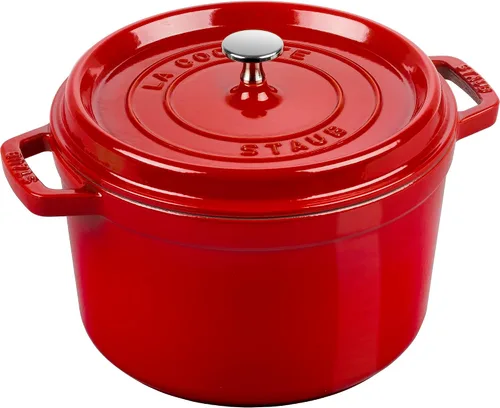 Miniatura 29 de Staub - Olla redonda de hierro fundido de 2.75 cuartos, color trufa blanca, fabricada en Francia