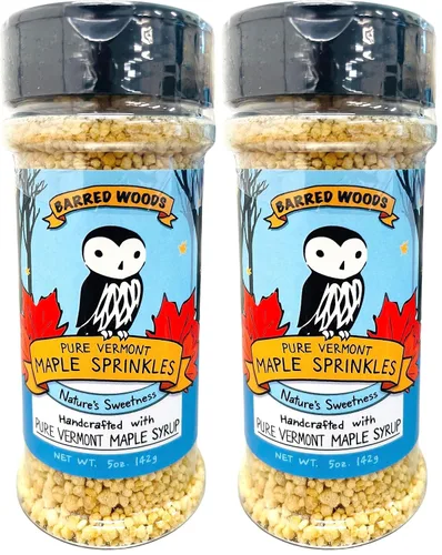 Miniatura 3 de Barred Woods Arce - Gránulos de arce puro Vermont crujientes (cobertura perfecta para helado y cobertura de yogur) - Guijarros de azúcar de arce