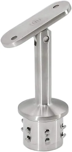 Miniatura 6 de Acero inoxidable 316 grado 1-5/8" OD poste montaje fijo 1-5/8" radio soporte barandilla apoyo, acabado satinado (SH-342)